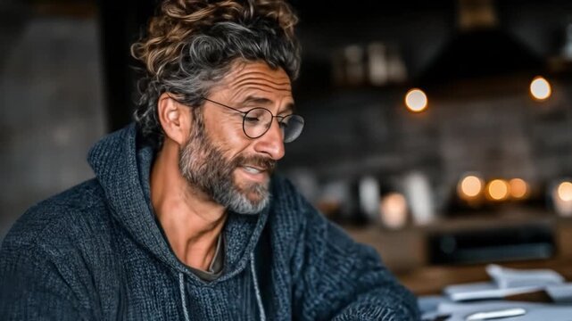 Man writing at table