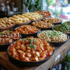 Sumptuous food posing