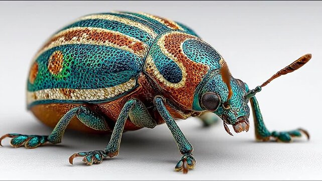 Colorful beetle macro