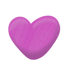 pink heart on white background