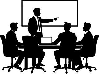 business people meeting, silhouette, people, vector, business, woman, table, illustration, chair, sitting, couple, businessman, computer, person, restaurant, silhouettes, men, office, drink, phone, de