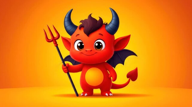 Cute cartoon devil character
