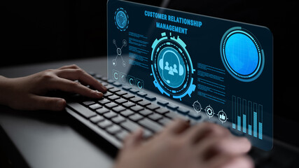 Customer Relationship Management (CRM) system for business. A platform to manage customer interactions, support services, and improve satisfaction. Motif