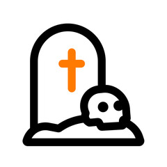 tomb with skull