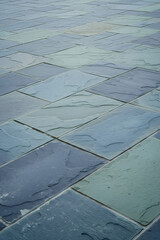 Abstract pattern of cracked ice on water surface