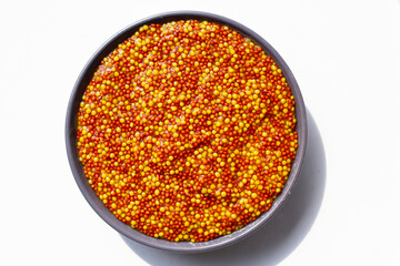 Wholegrain mustard seeds in brine