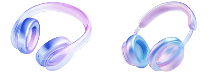 Ethereal Soundscapes: Immerse yourself in the world of audio with these stylish, modern headphones, depicted in a stunning display of light and color, enhancing your listening pleasure.