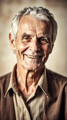 Obraz premium Portrait of a happy senior man