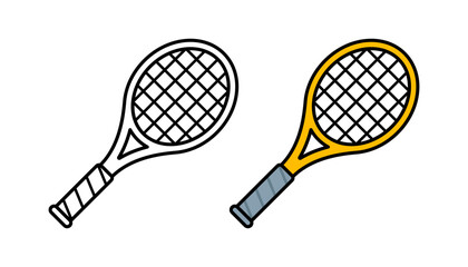 Vector Tennis Racket Flat Illustration