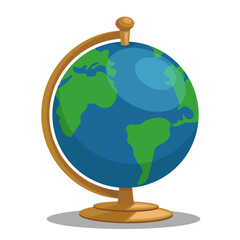 globe school vector illustration - stationery illustration
