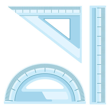 ruler set vector illustration - stationery illustration