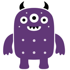 cute purple monster
