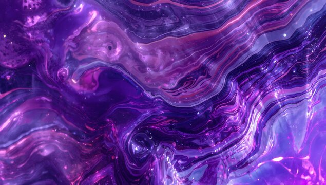 Stunning purple abstract flow background with cosmic swirls and glitter, perfect for modern design projects or vibrant creative campaigns