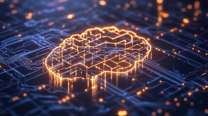 A fractured digital brain puzzle with biological neurons slipping through, illustrating AI limitations.
