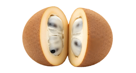 Cut peach palm fruit bactris gasipaes tropical food healthy eating diet on transparent background