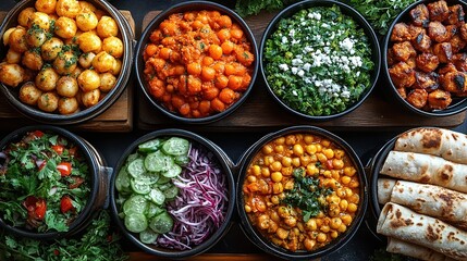 Sumptuous food posing