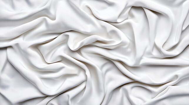 Abstract White Fabric with Gray Pattern Soft Folds and Subtle Shimmer - Powered by Adobe