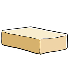 Simple and realistic butter illustration