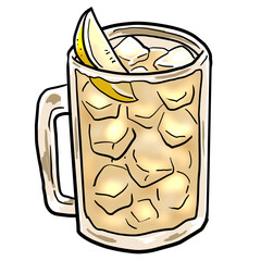 Simple and realistic illustration of a highball