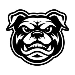 A filled style icon representing a bulldog symbol