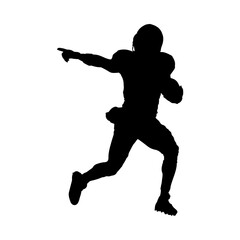 american football silhouette in transparent background 
