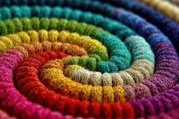 Colorful Spiral Yarn Pattern With Glitter