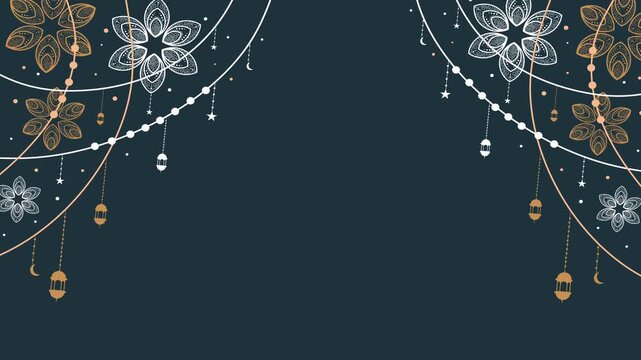Decorative floral hanging ornaments with golden lantern design