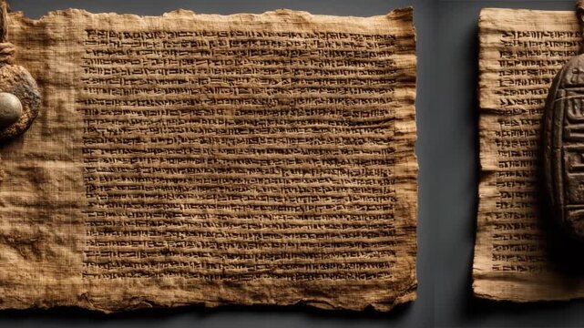 Ancient scroll exhibit