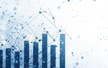 Abstract graph with interconnected data points