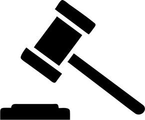 Gavel Law Vector Graphic Icon Simple Design