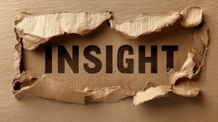 The term Insight visible through ripped brown paper.
