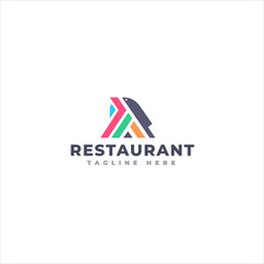 Abstract Geometric Design Modern Creative With Knife Logo Template