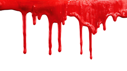 Red Drips Illustration Seamless Pattern