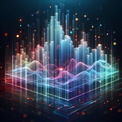Transparent Particle Histogram with Neon Stacks