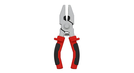 Naklejka premium Pliers with red and black handles on a black background