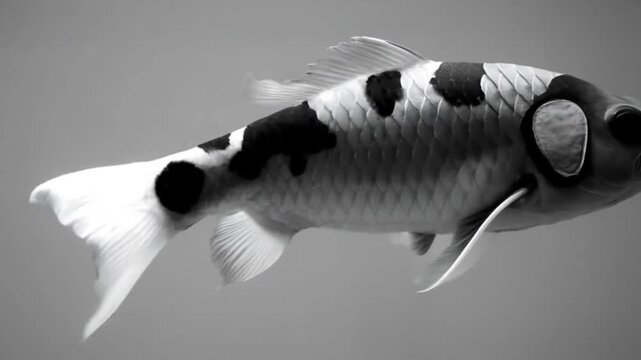 fish on black background