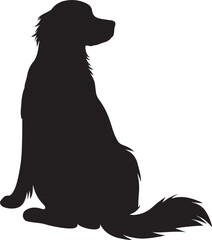 Silhouette of Sitting Dog