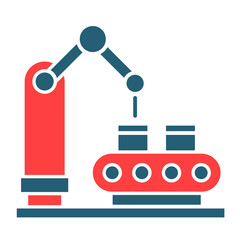 Automated Production  Icon Set Multiple Style Collection