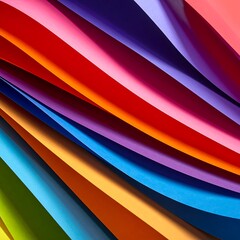 Colorful overlapping sheets of paper in vibrant hues.  Close-up view