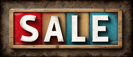 Obraz premium A colorful sign displaying the word 