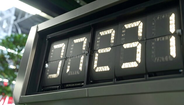 Digital display showing numbers