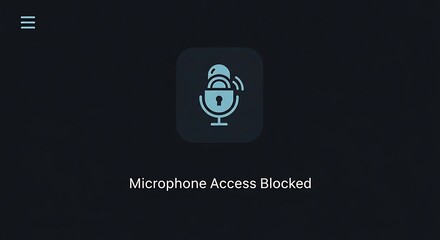 Secure your conversations with this clear 'Microphone Access Blocked' notification, ensuring privacy and control over audio input.