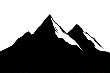 Multicolored Starry Mountain Range Silhouette on Dark Background