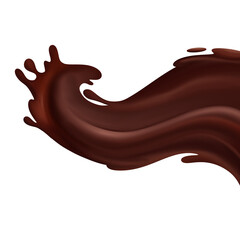 Chocolate melting element decoration Illustration