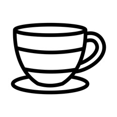 Cup Line Icon of Props and Scenery Icon Set