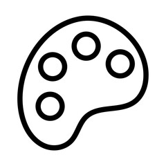 Fototapeta premium Palette Line Icon of Drawing Tools Icon Set