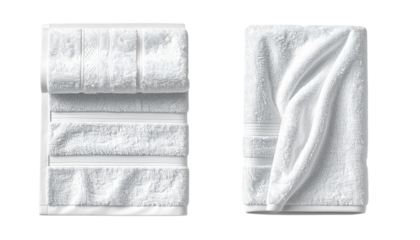 Fitness Towel Collection – Two Gym Towel Styles Isolated on White Background