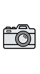 Simple illustration of a digital camera, capturing moments and memories with precision.
