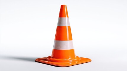 bright orange road cone used for traffic management and safety on roadways and construction sites
