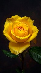 Close-up of a vibrant yellow rose (3)